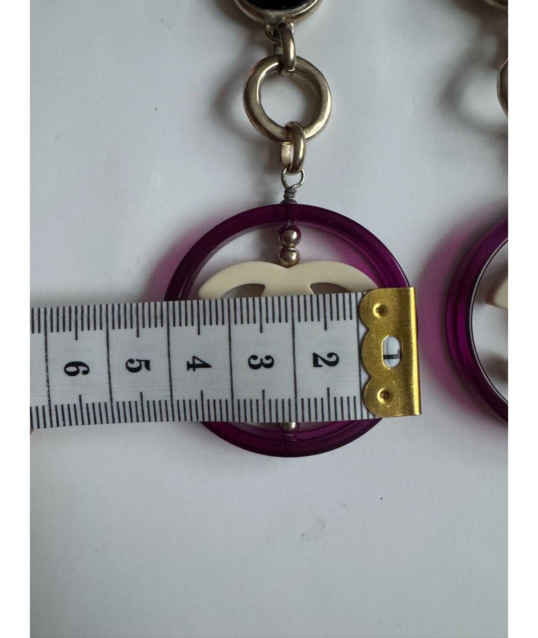 CHANEL Золотые металлические серьги, фото 3