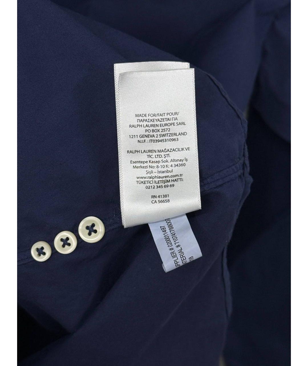 POLO RALPH LAUREN Темно-синяя хлопковая кэжуал рубашка, фото 5