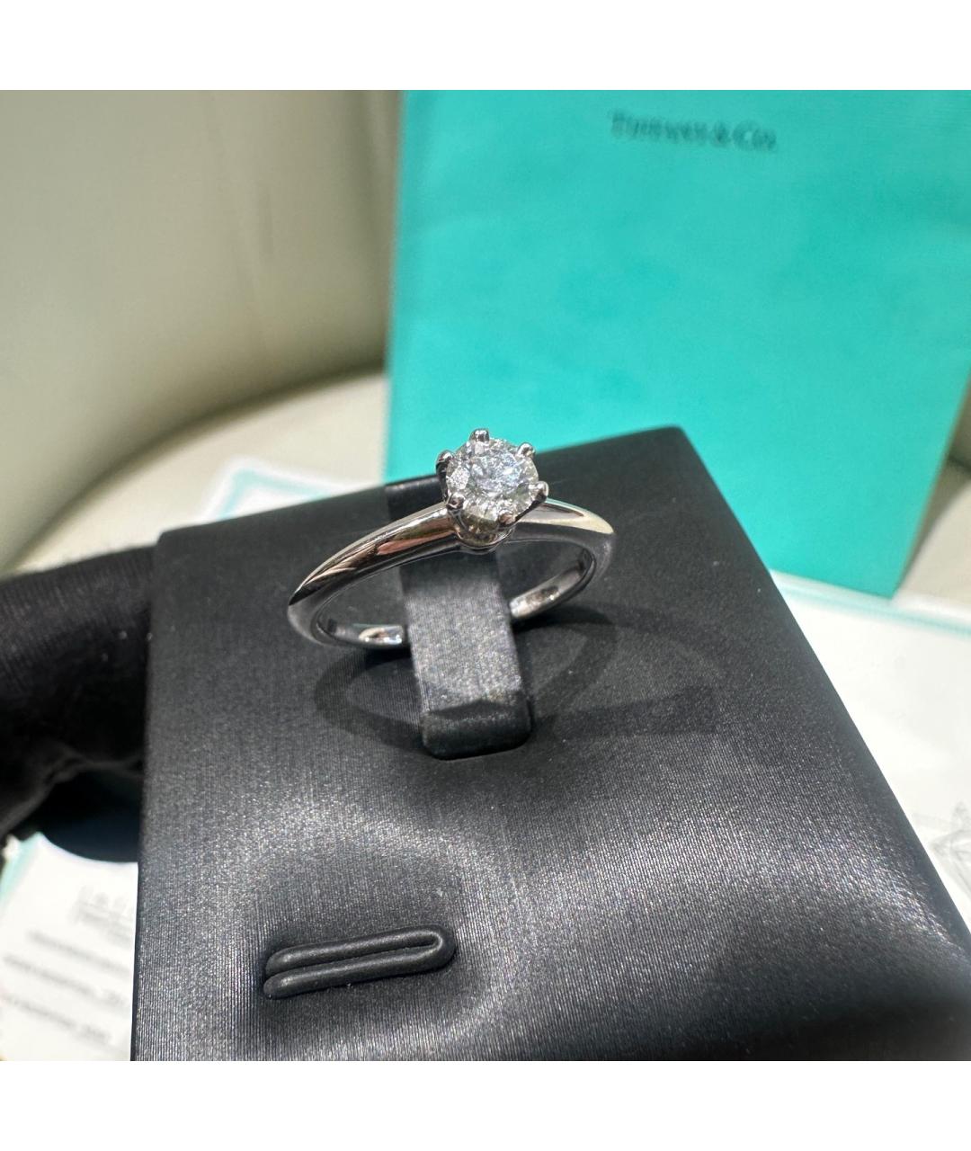 TIFFANY&CO Серебряное платиновое кольцо, фото 6