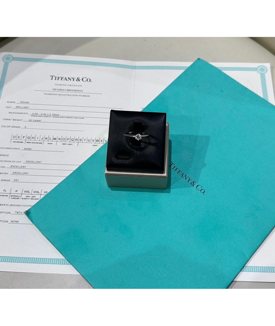 TIFFANY&CO Серебряное платиновое кольцо, фото 5