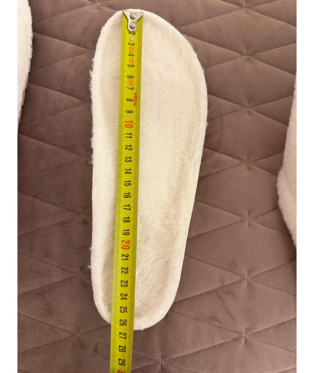 ALO YOGA Белые текстильные шлепанцы, фото 4