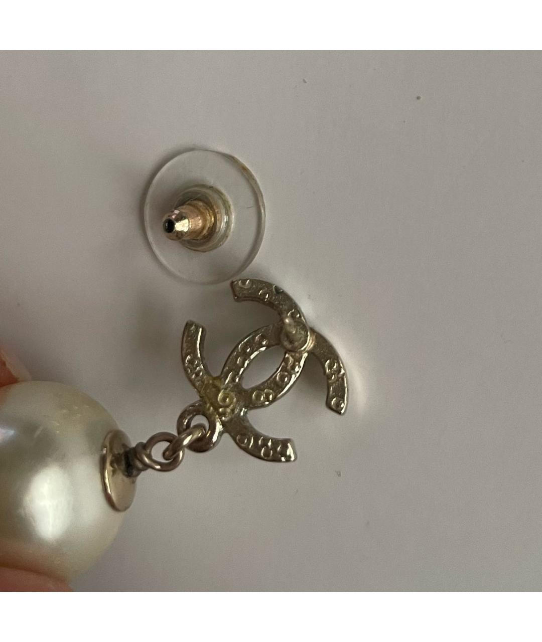 CHANEL Золотые металлические серьги, фото 5