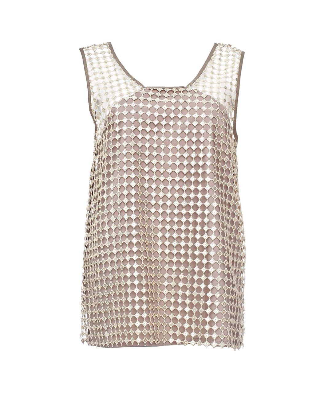 LIVIANA CONTI Золотая хлопковая майка, фото 9