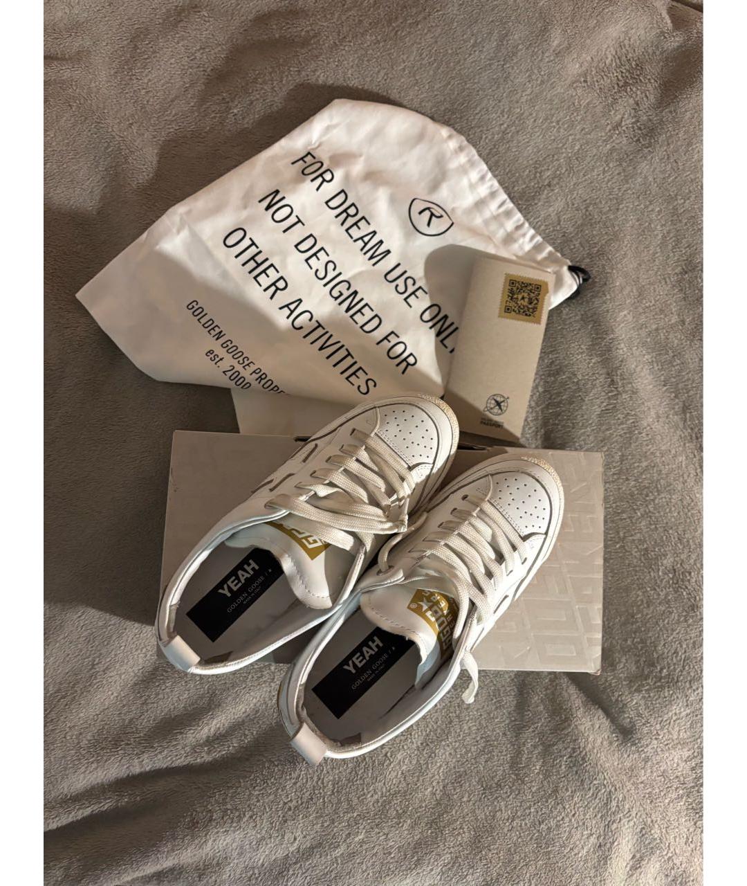 GOLDEN GOOSE DELUXE BRAND Белые кожаные кеды, фото 2