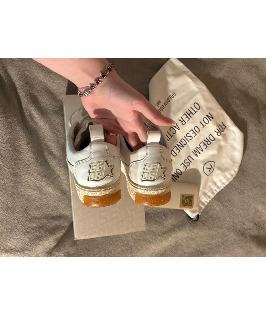 GOLDEN GOOSE DELUXE BRAND Белые кожаные кеды, фото 4