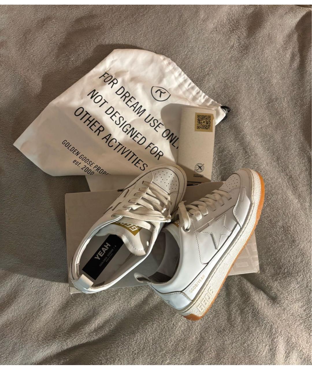 GOLDEN GOOSE DELUXE BRAND Белые кожаные кеды, фото 3