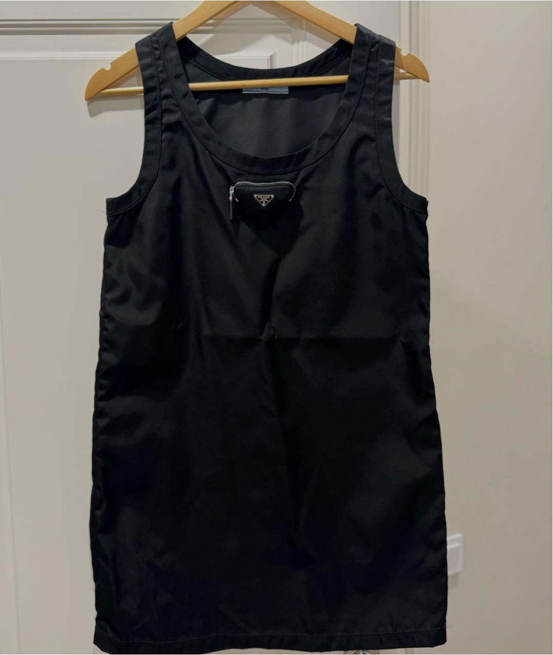 PRADA Черное полиэстеровое повседневное платье, фото 9