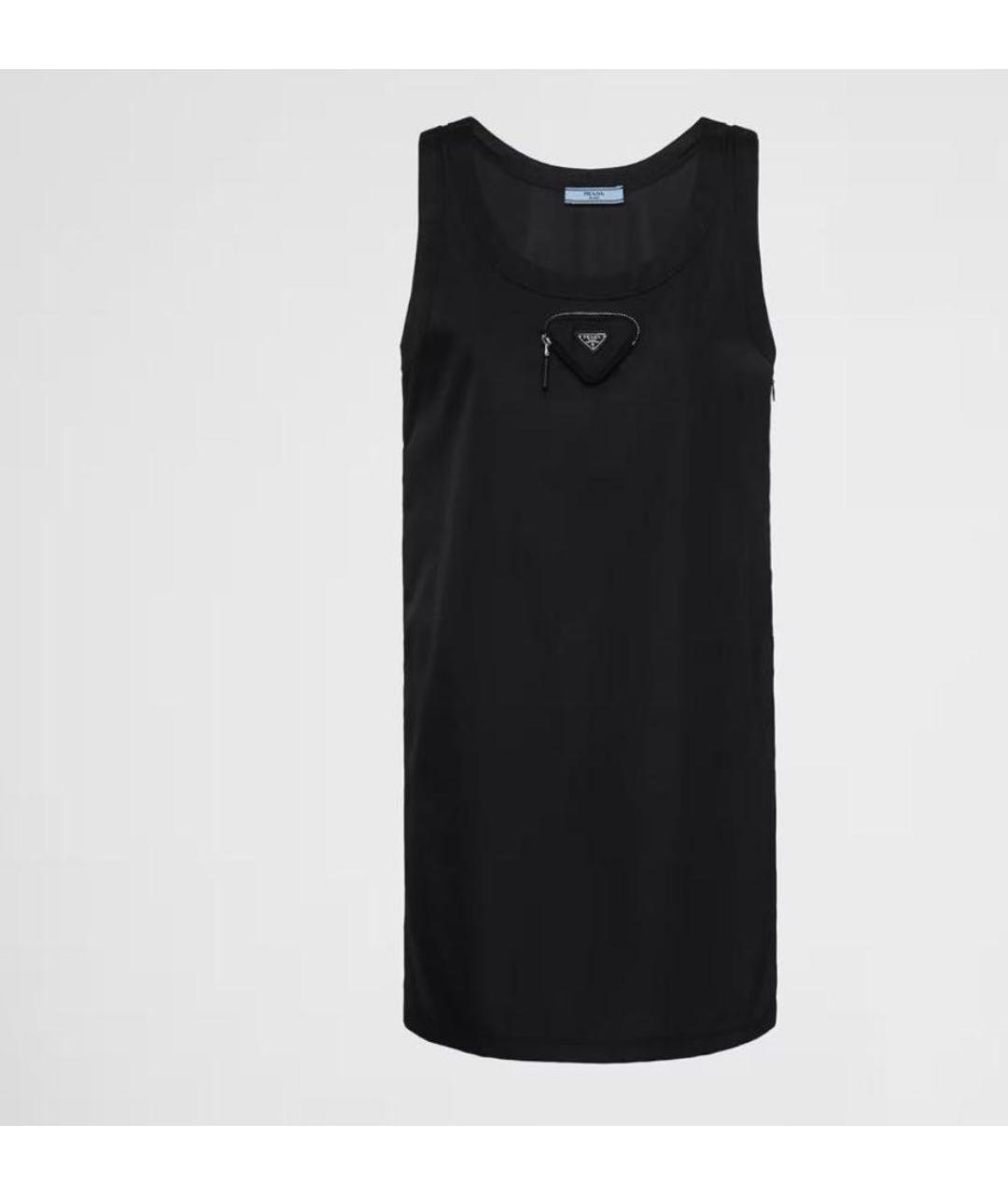 PRADA Черное полиэстеровое повседневное платье, фото 8