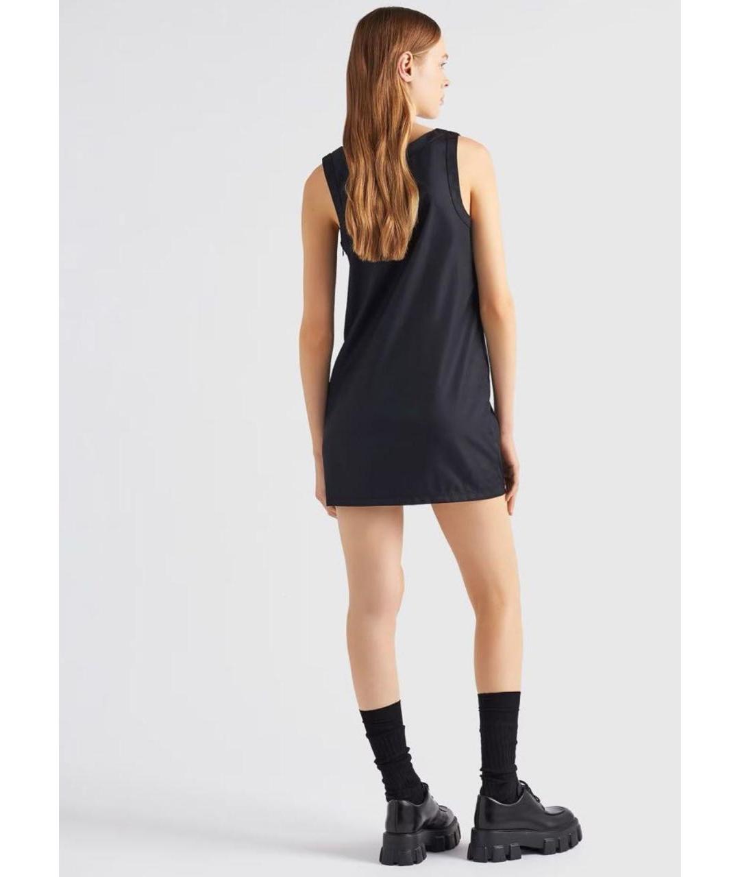 PRADA Черное полиэстеровое повседневное платье, фото 7