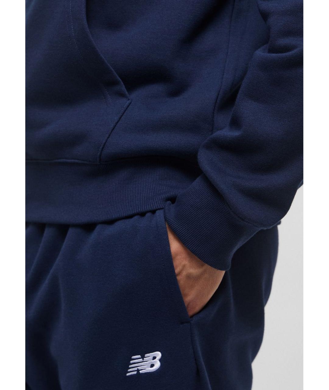 NEW BALANCE Темно-синий хлопко-эластановый спортивный костюм, фото 8