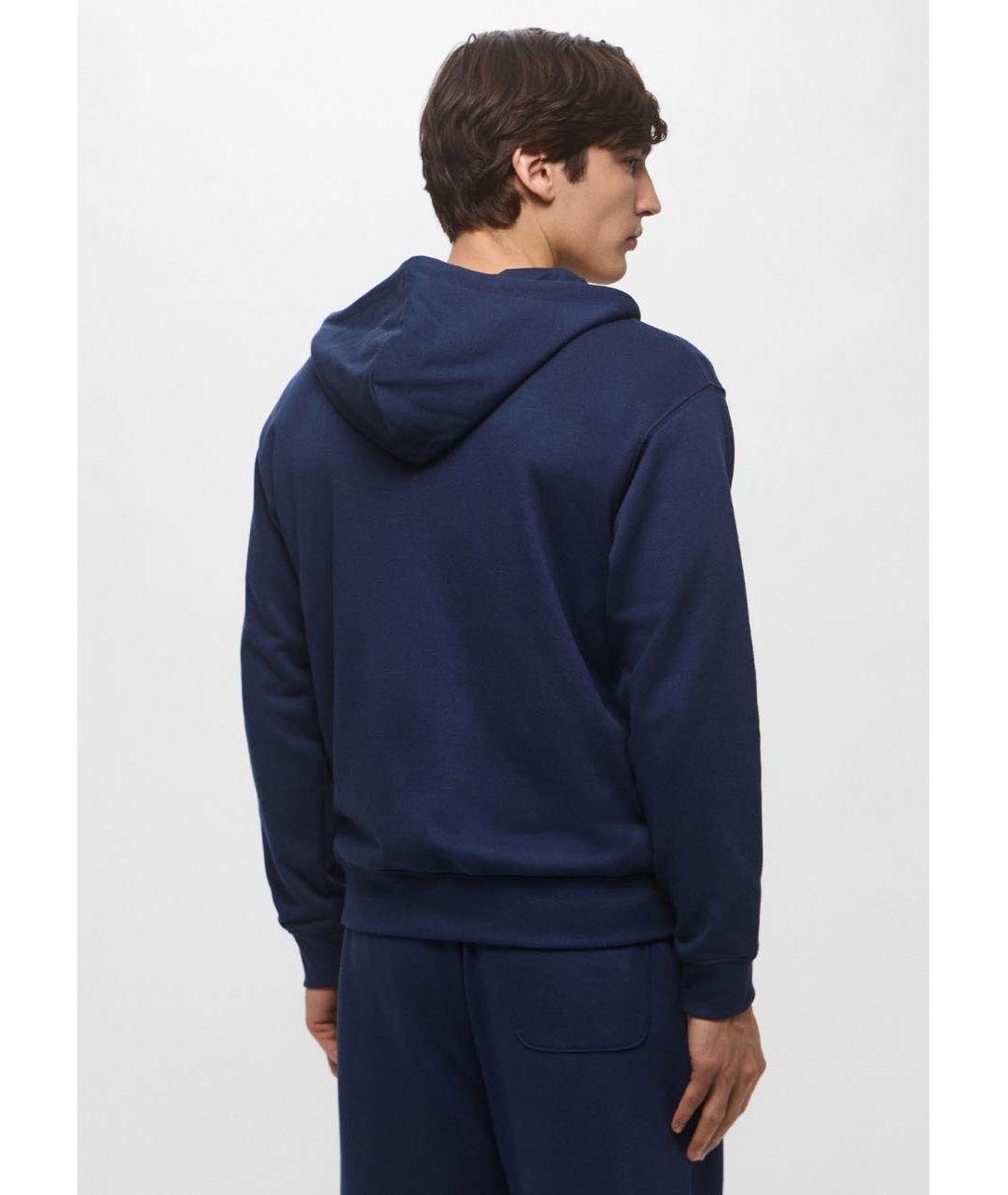 NEW BALANCE Темно-синий хлопко-эластановый спортивный костюм, фото 7