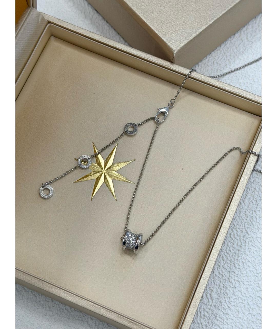 BVLGARI Серебряное колье из белого золота, фото 2