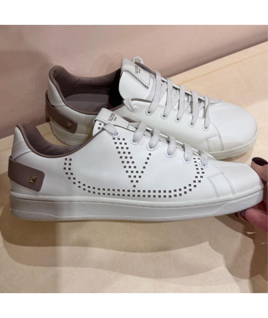 VALENTINO Белые кожаные кроссовки, фото 8