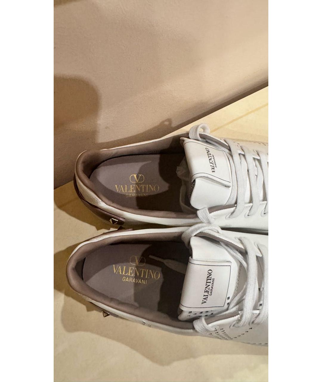 VALENTINO Белые кожаные кроссовки, фото 4