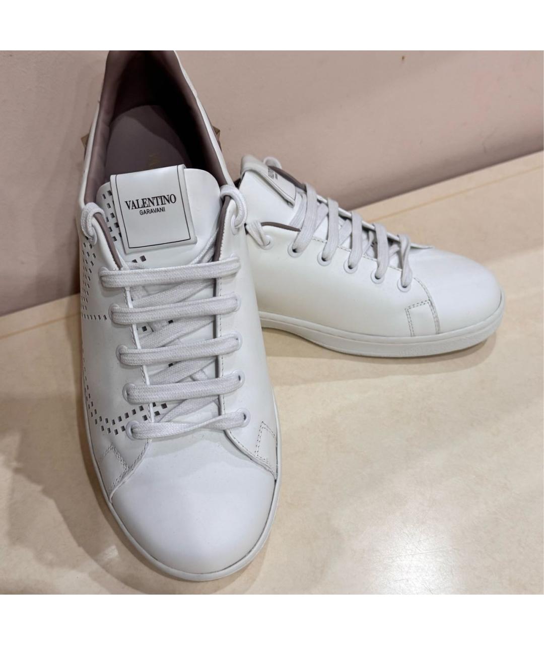 VALENTINO Белые кожаные кроссовки, фото 5