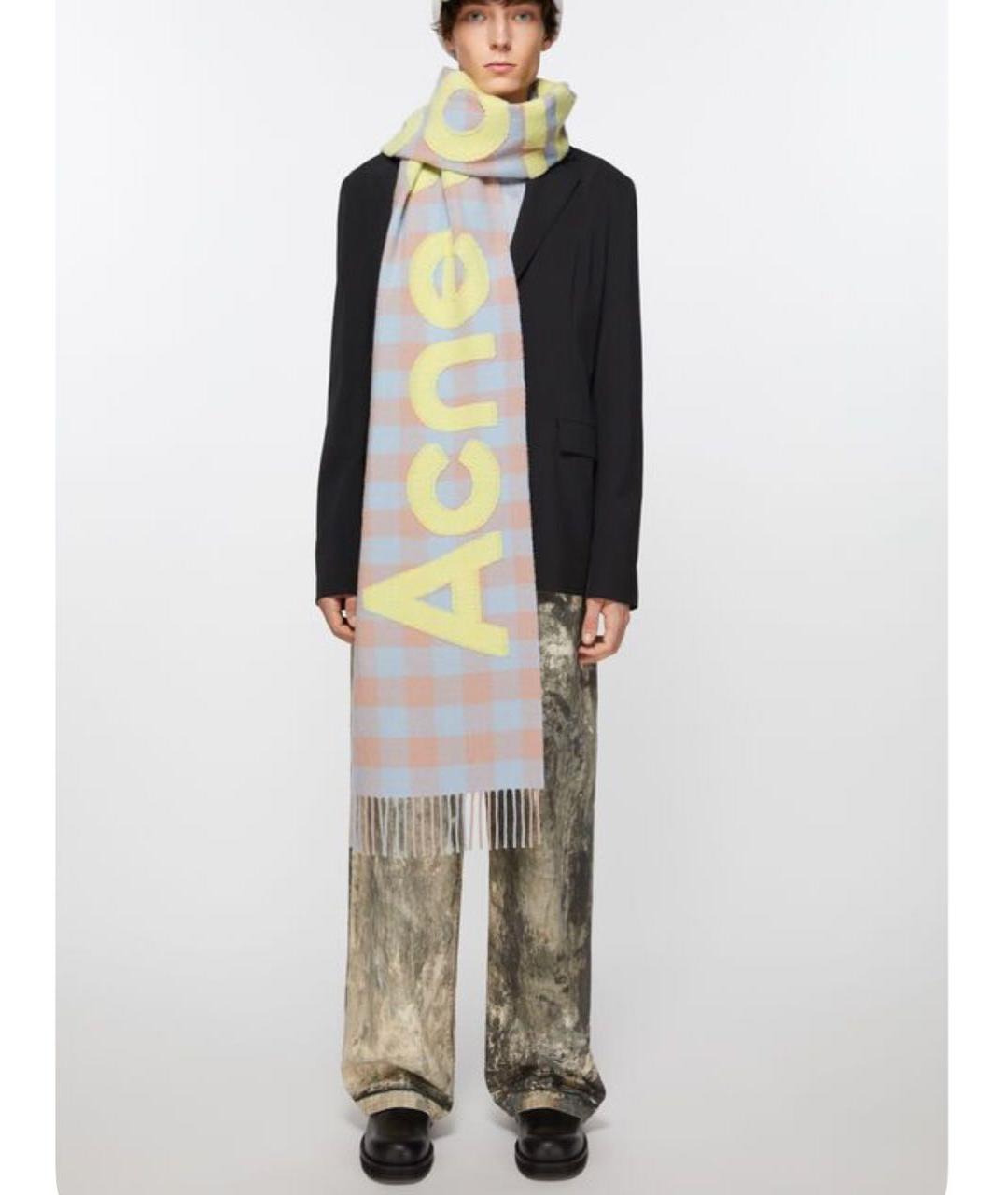 ACNE STUDIOS Мульти шерстяной шарф, фото 5