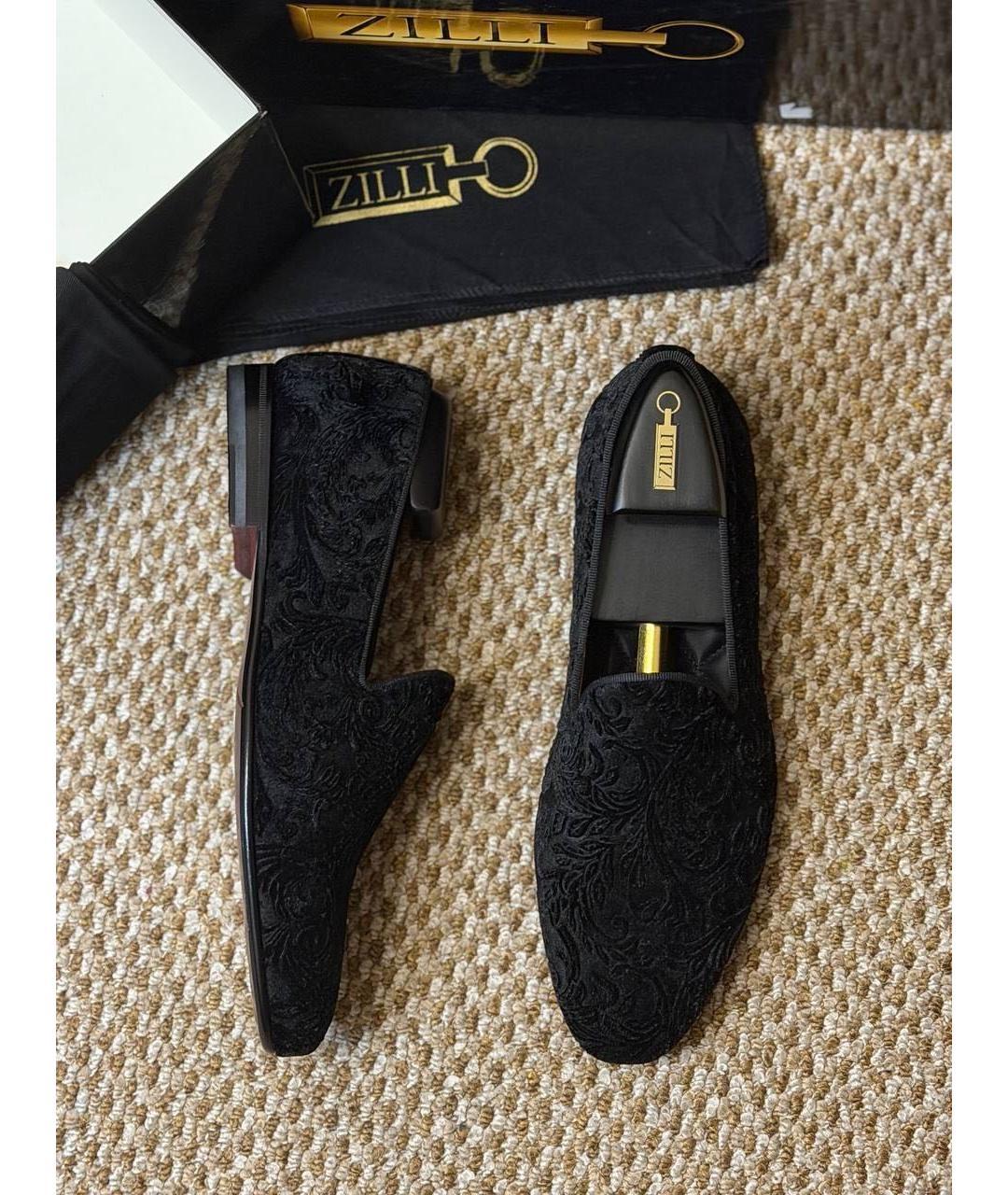 ZILLI Черные текстильные лоферы, фото 3