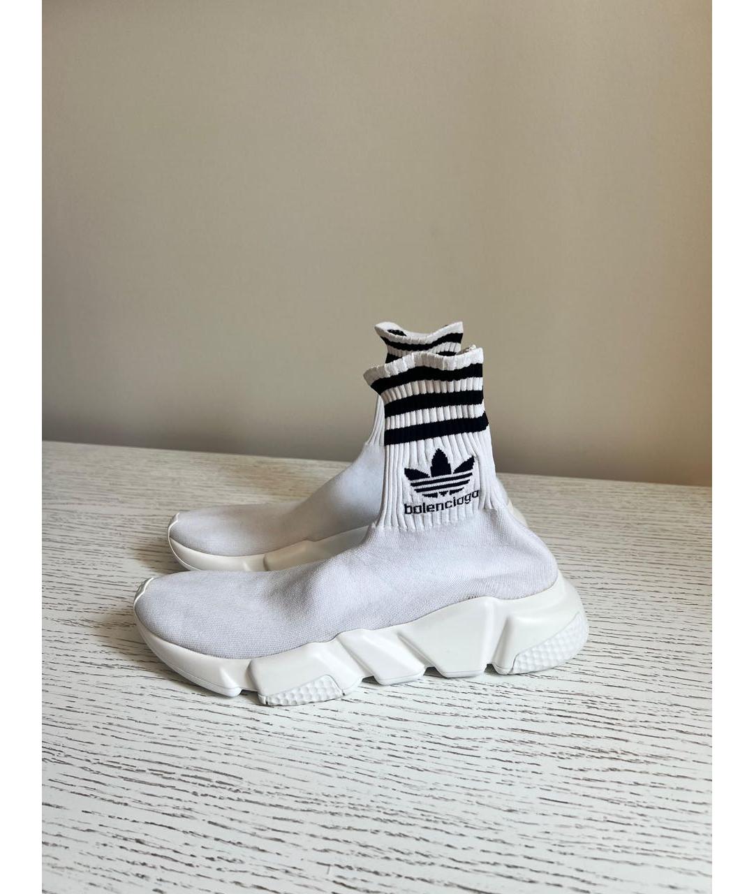 BALENCIAGA Белые текстильные кроссовки, фото 7