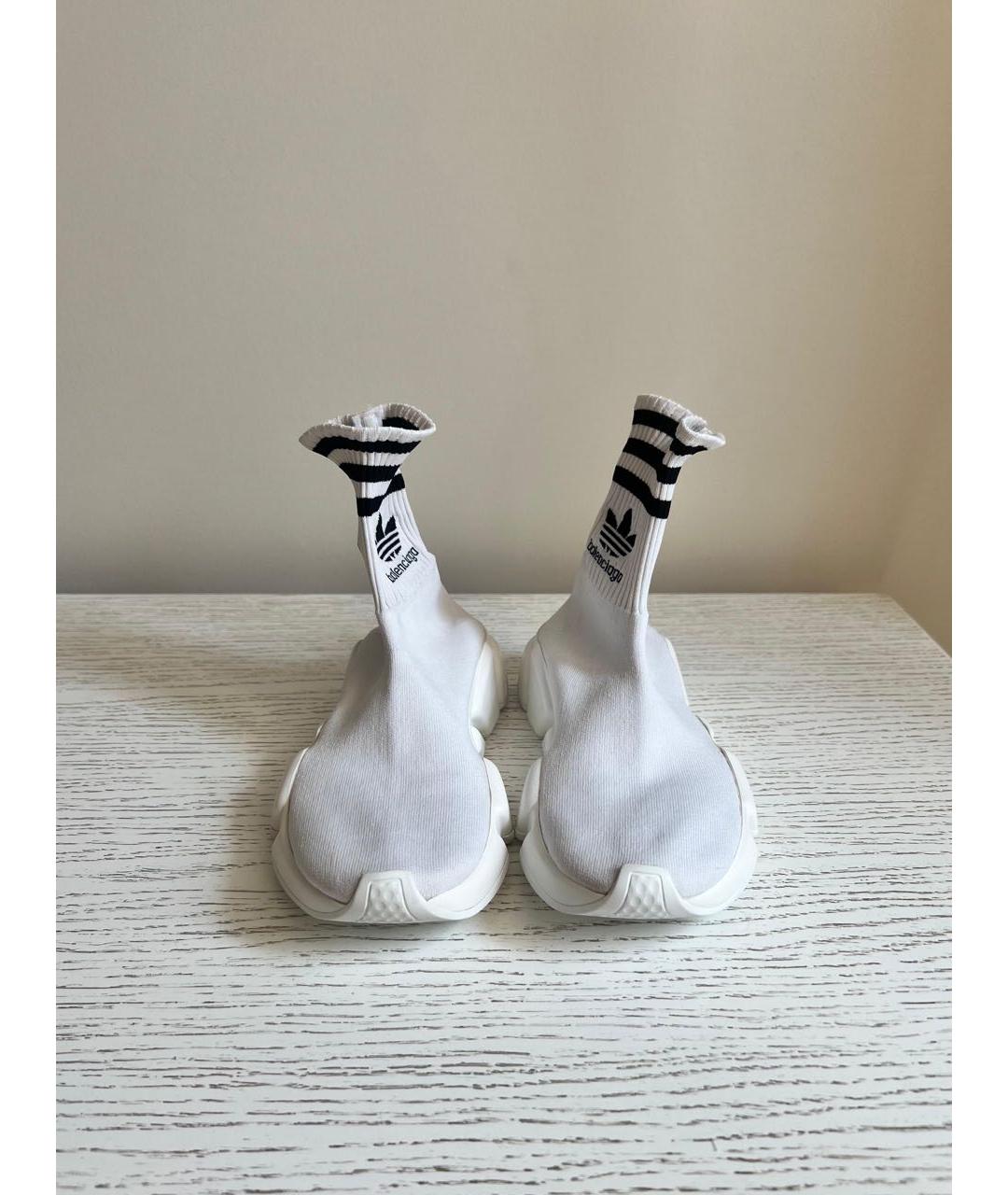 BALENCIAGA Белые текстильные кроссовки, фото 3