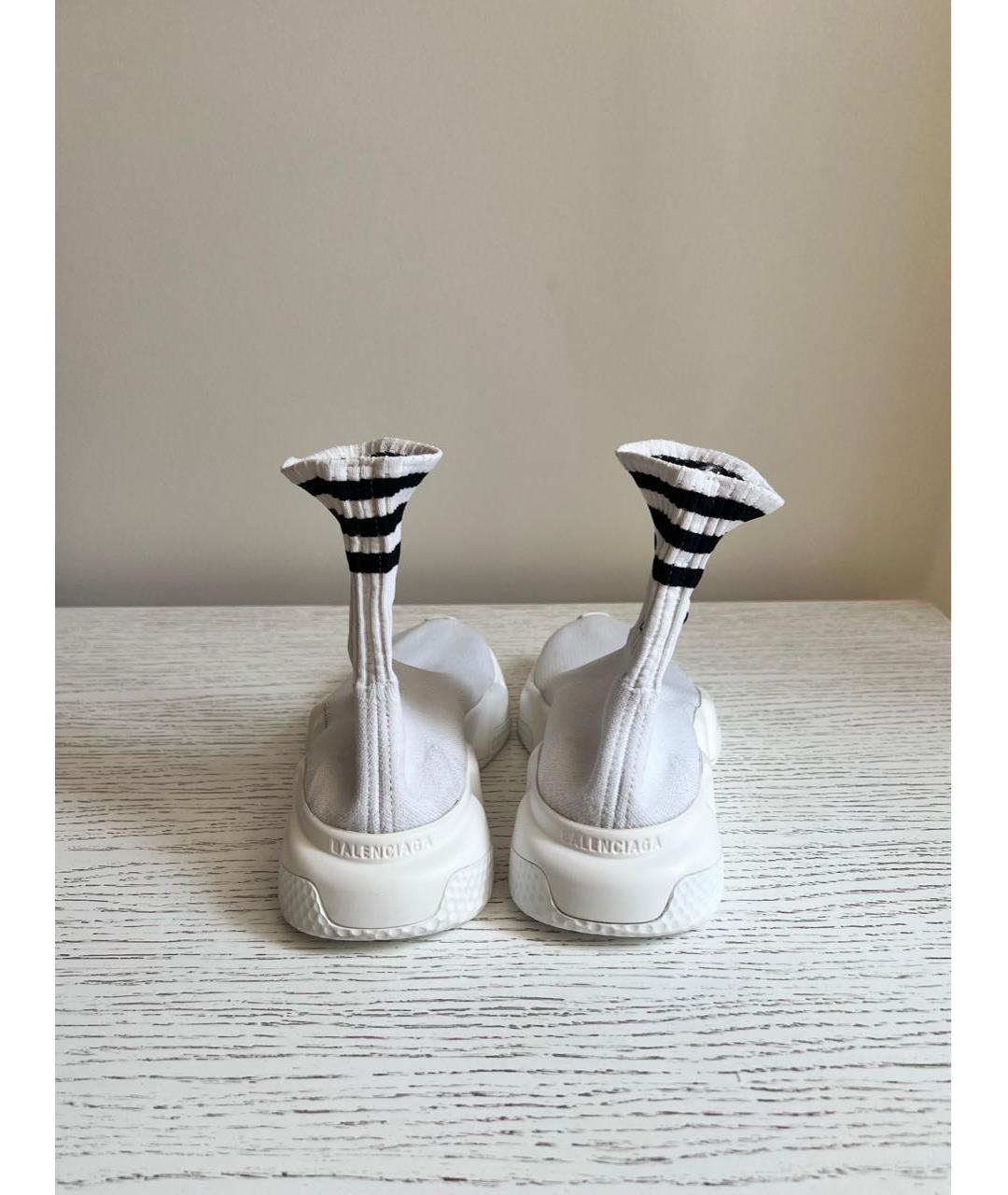 BALENCIAGA Белые текстильные кроссовки, фото 4