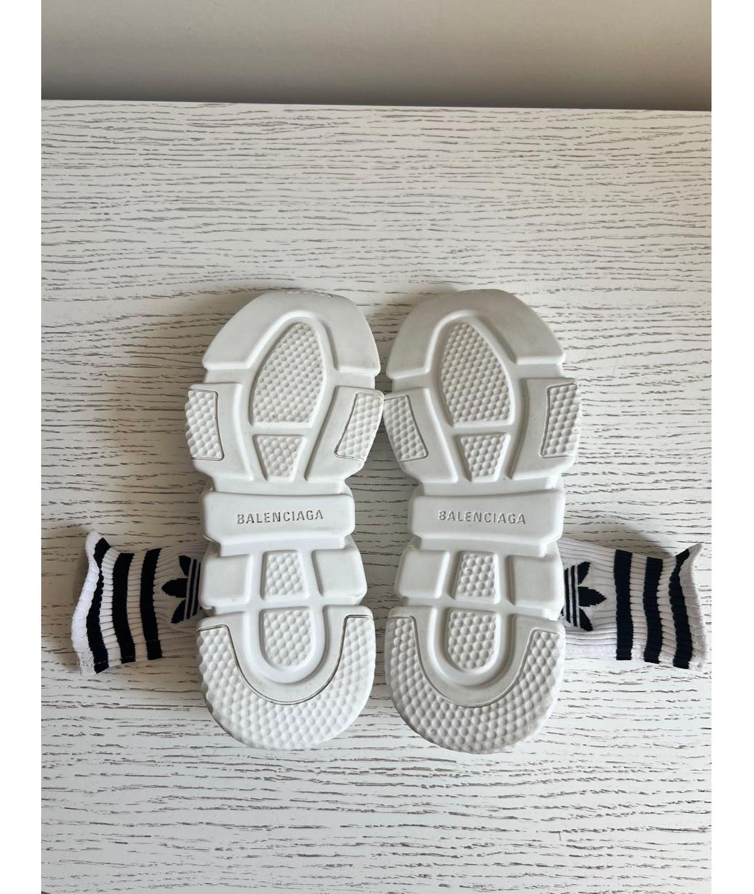 BALENCIAGA Белые текстильные кроссовки, фото 5
