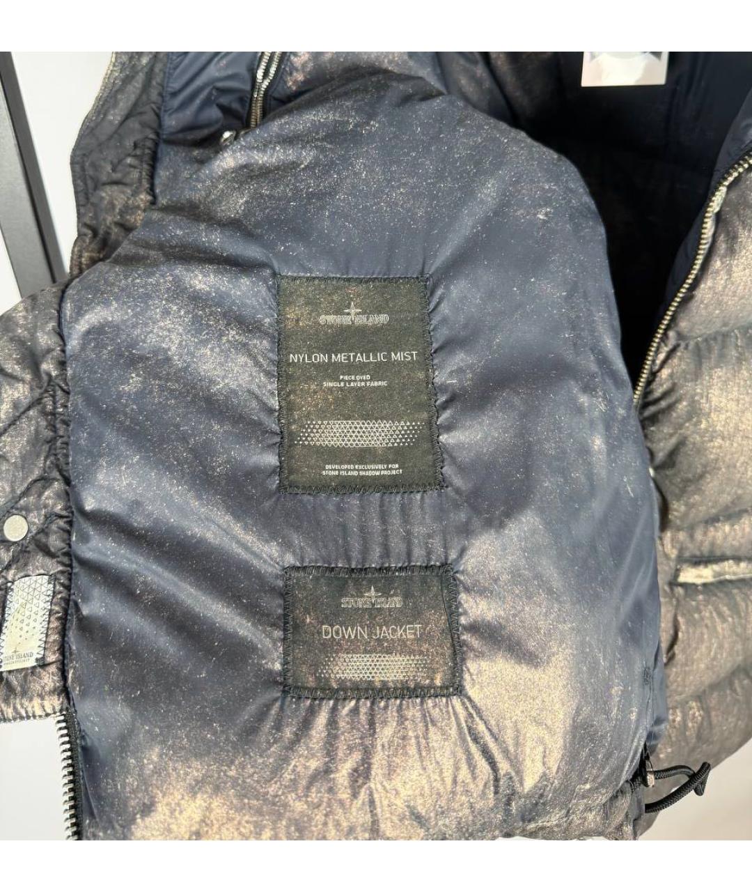 STONE ISLAND Коричневый полиэстеровый пуховик, фото 6