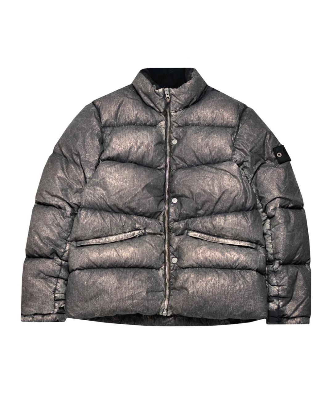 STONE ISLAND Коричневый полиэстеровый пуховик, фото 8