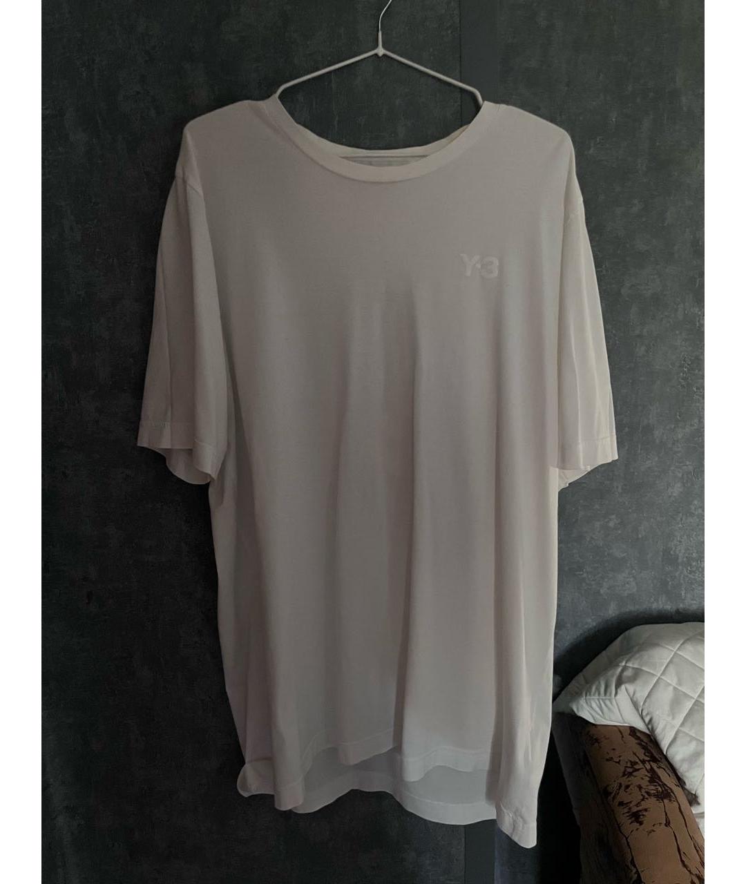 Y-3 Белая хлопковая футболка, фото 3