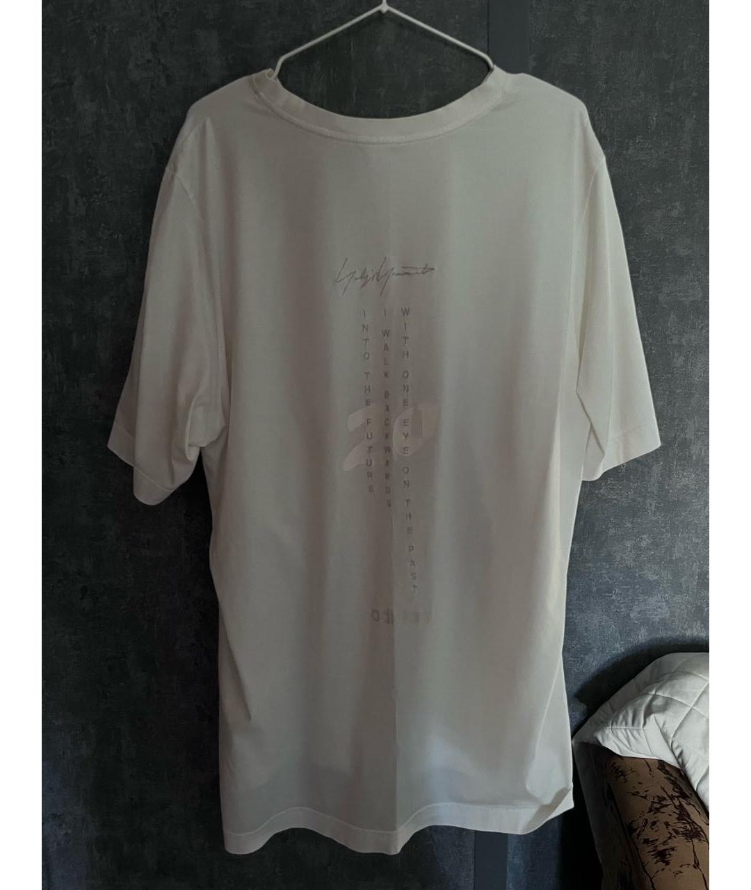 Y-3 Белая хлопковая футболка, фото 2