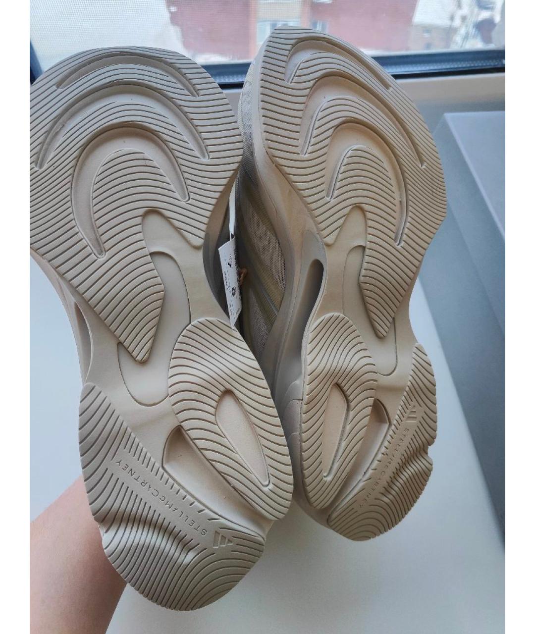 ADIDAS BY STELLA MCCARTNEY Бежевые текстильные кроссовки, фото 7