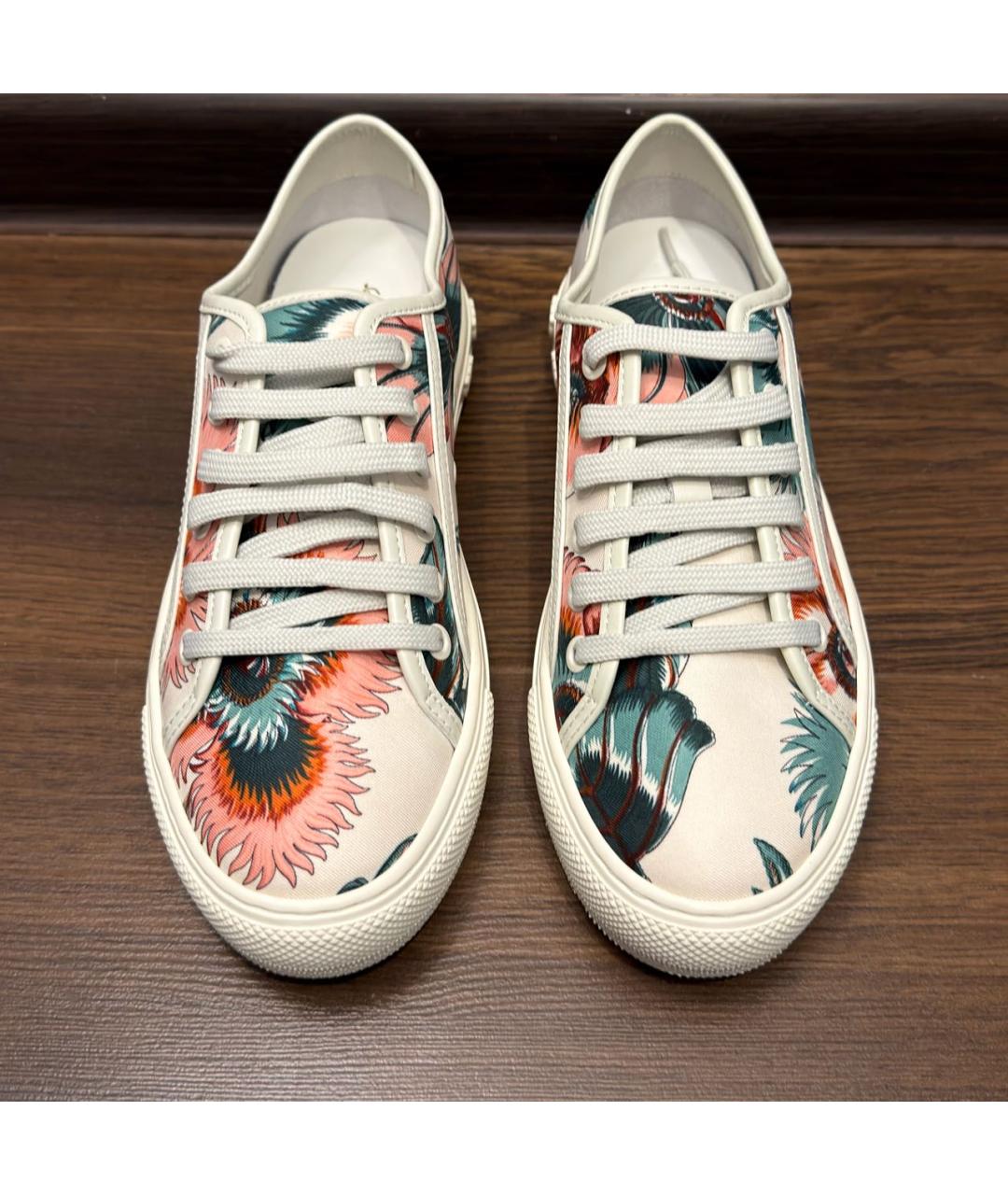 FERRAGAMO Белые текстильные кеды, фото 2