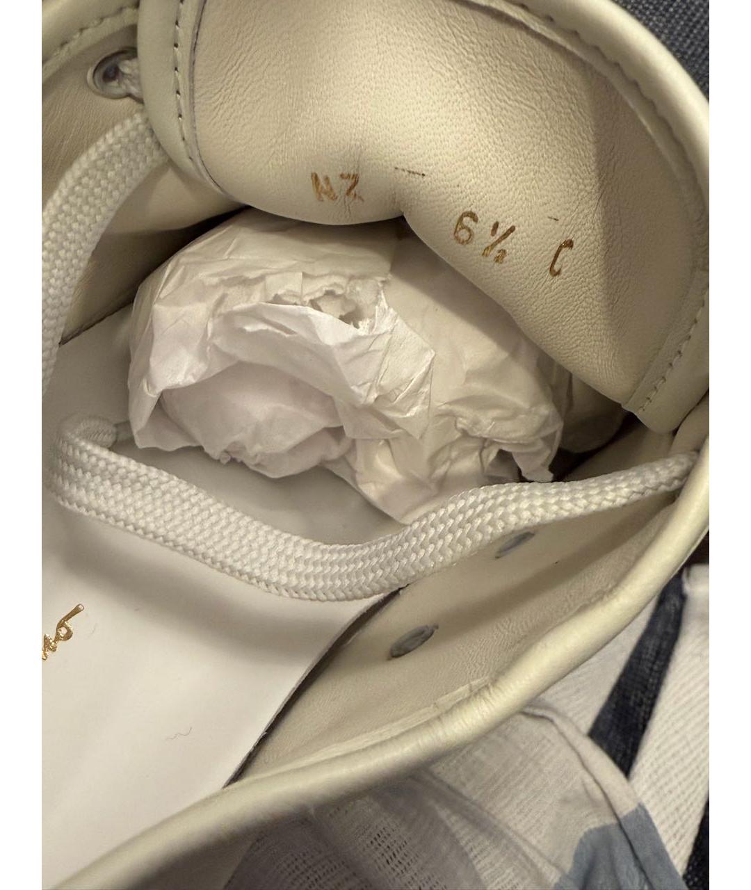 FERRAGAMO Белые текстильные кеды, фото 6