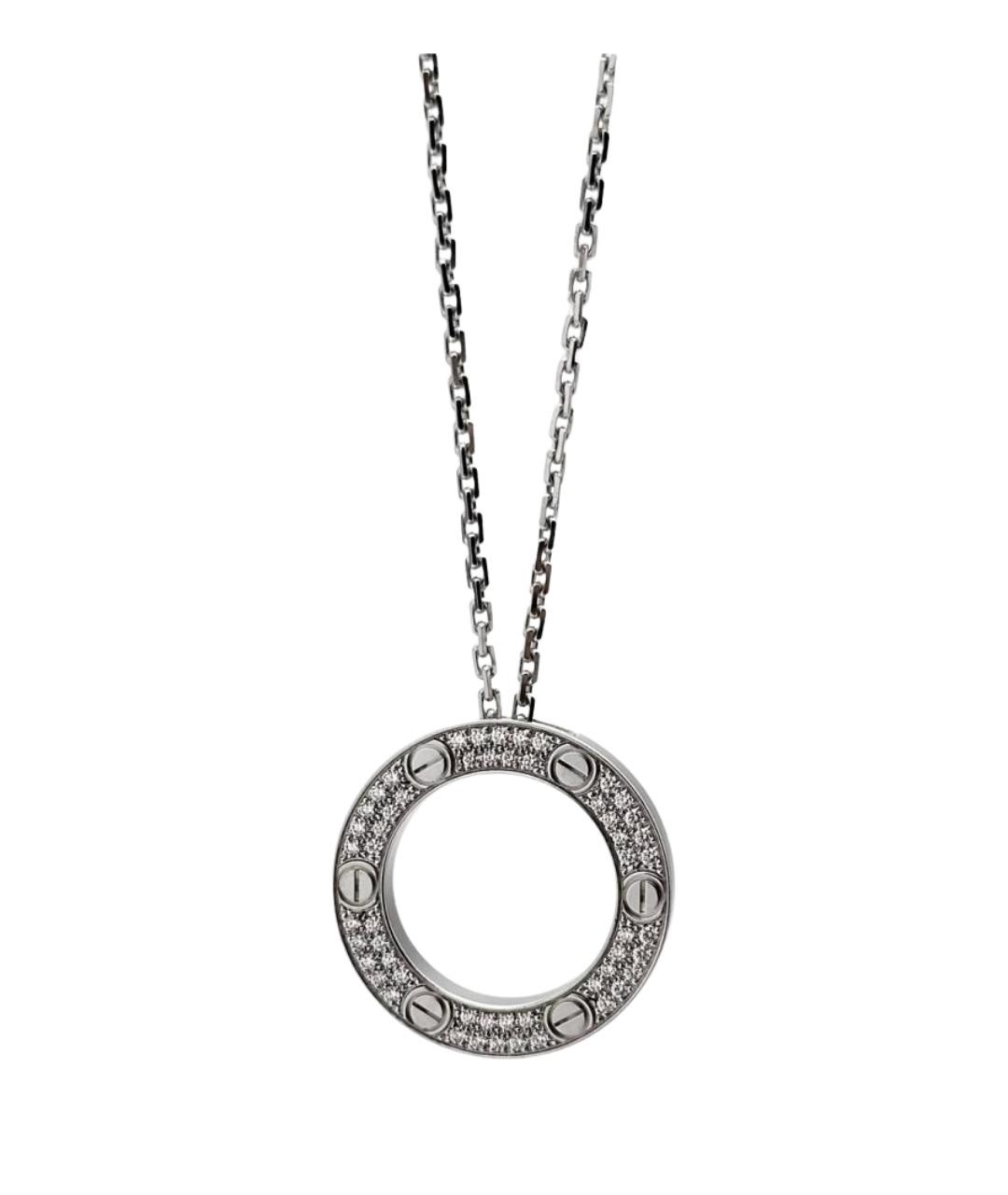 CARTIER Серебряное колье из белого золота, фото 1