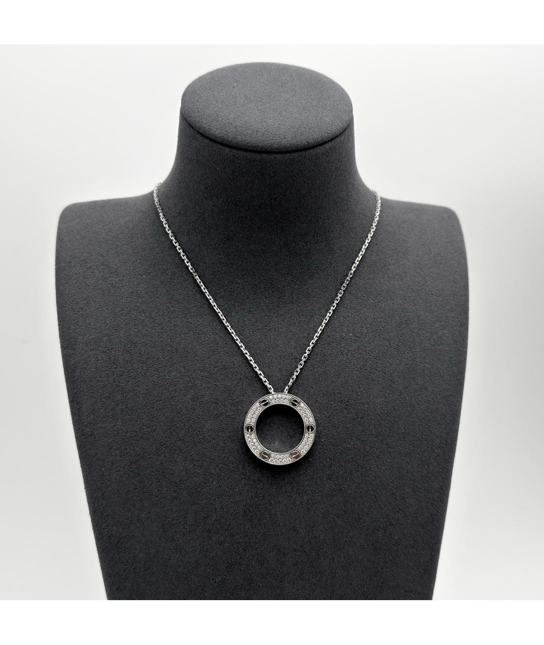CARTIER Серебряное колье из белого золота, фото 4