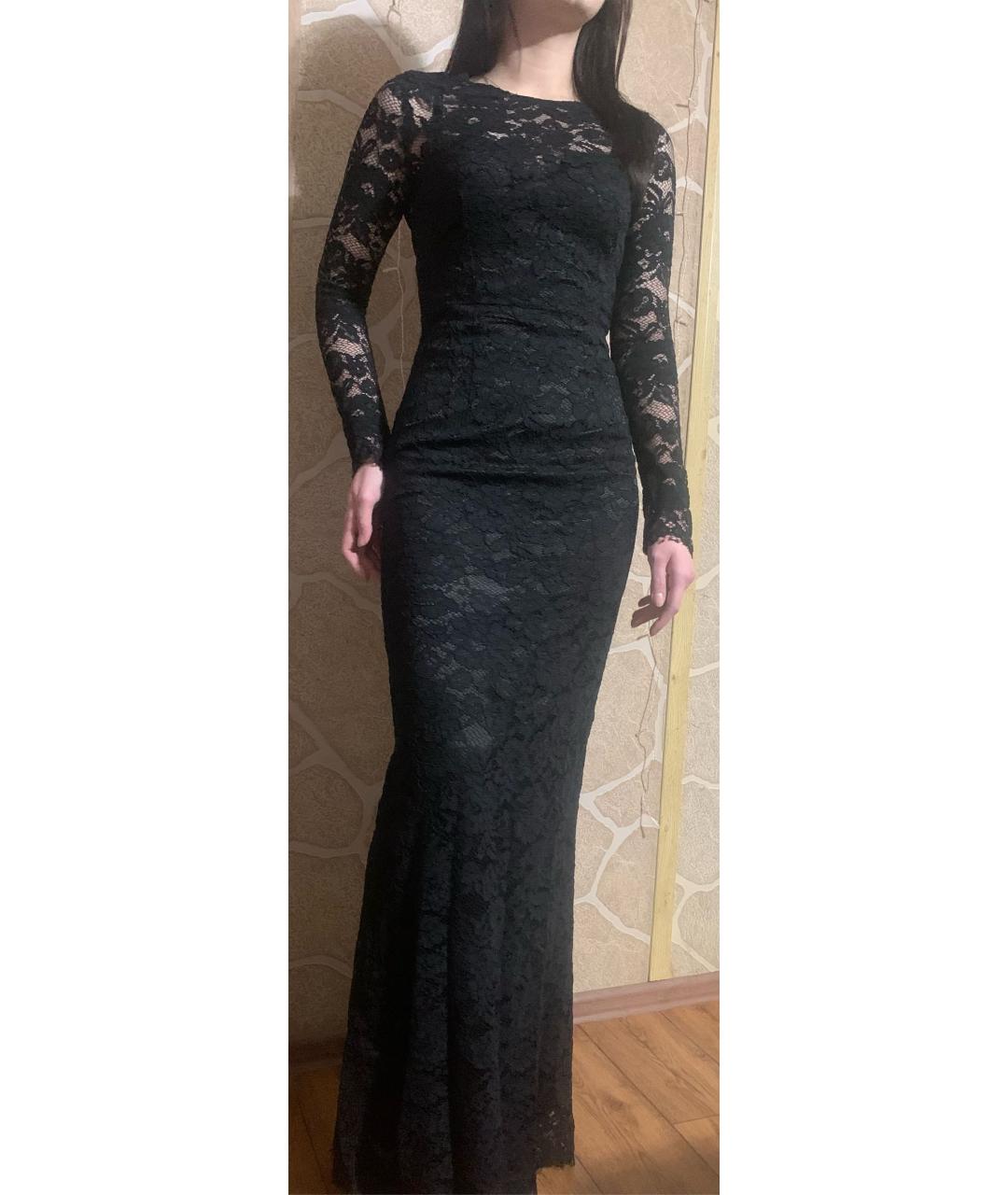 DOLCE&GABBANA Черное кружевное вечернее платье, фото 9