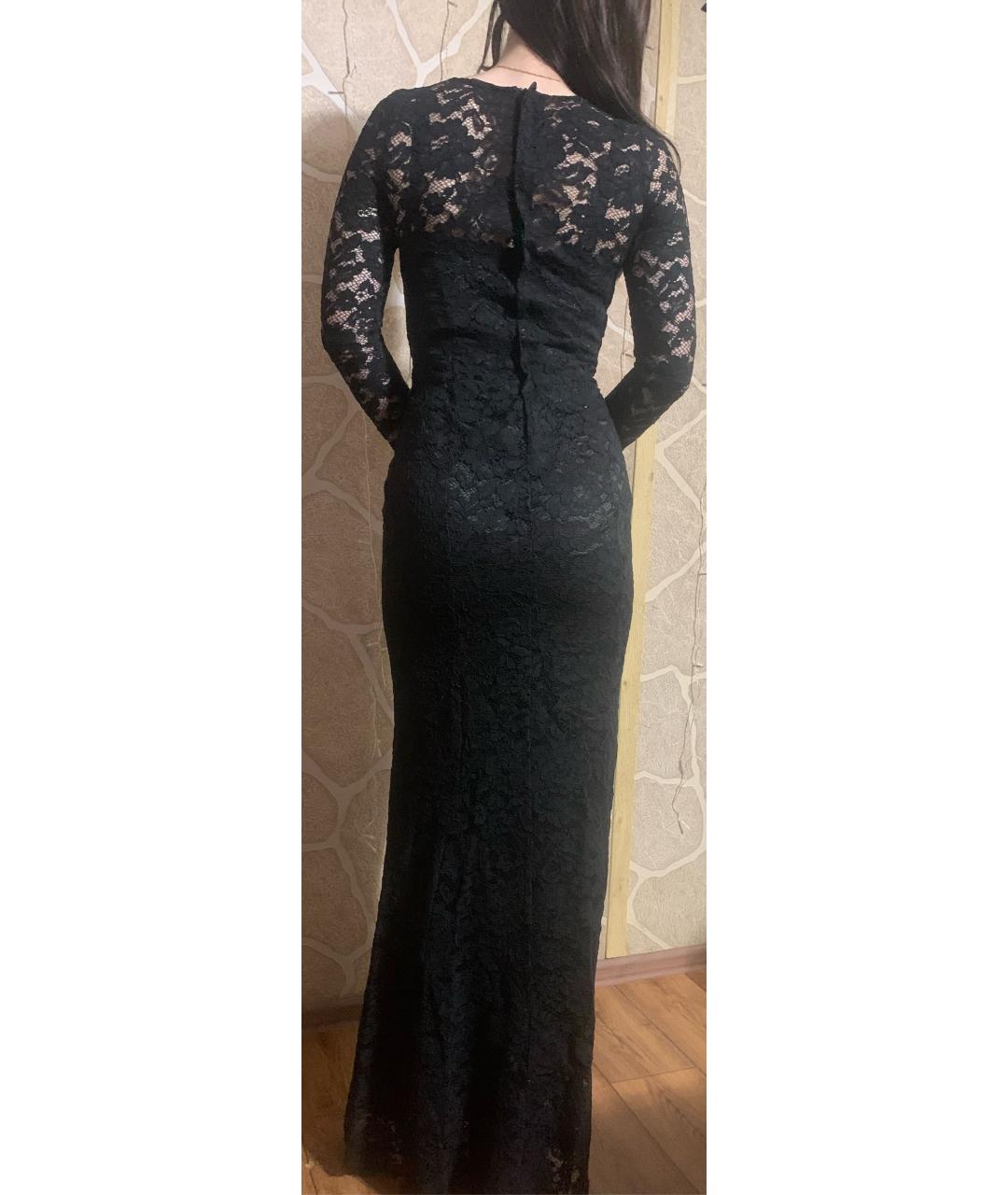 DOLCE&GABBANA Черное кружевное вечернее платье, фото 2