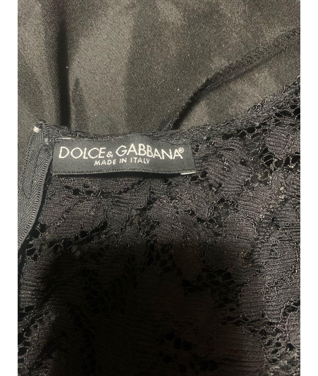 DOLCE&GABBANA Черное кружевное вечернее платье, фото 3