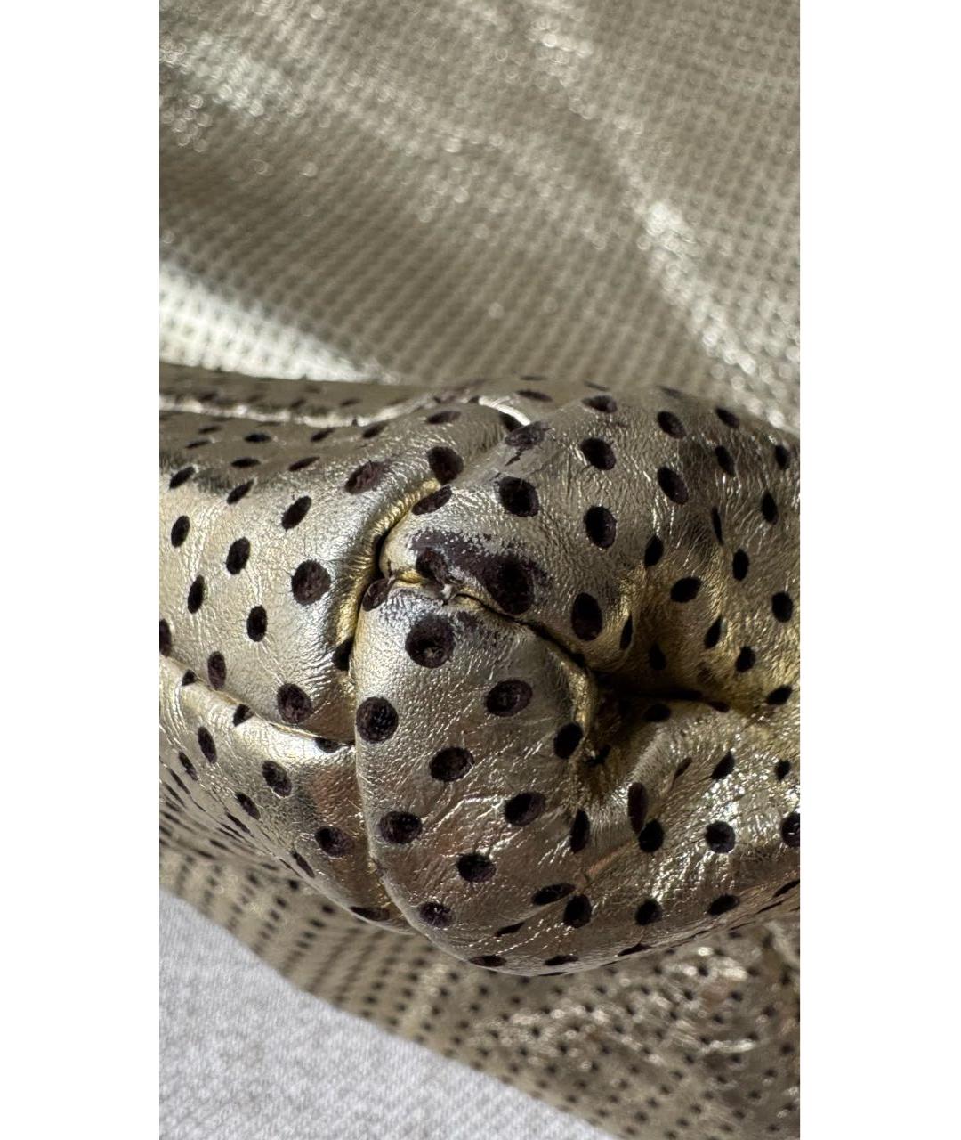 CHANEL Золотая кожаная сумка тоут, фото 6