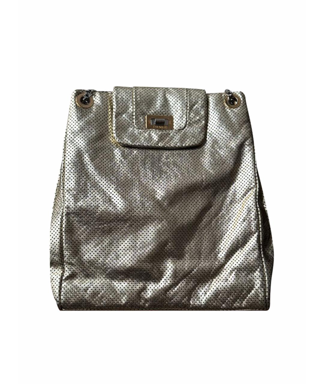 CHANEL Золотая кожаная сумка тоут, фото 1