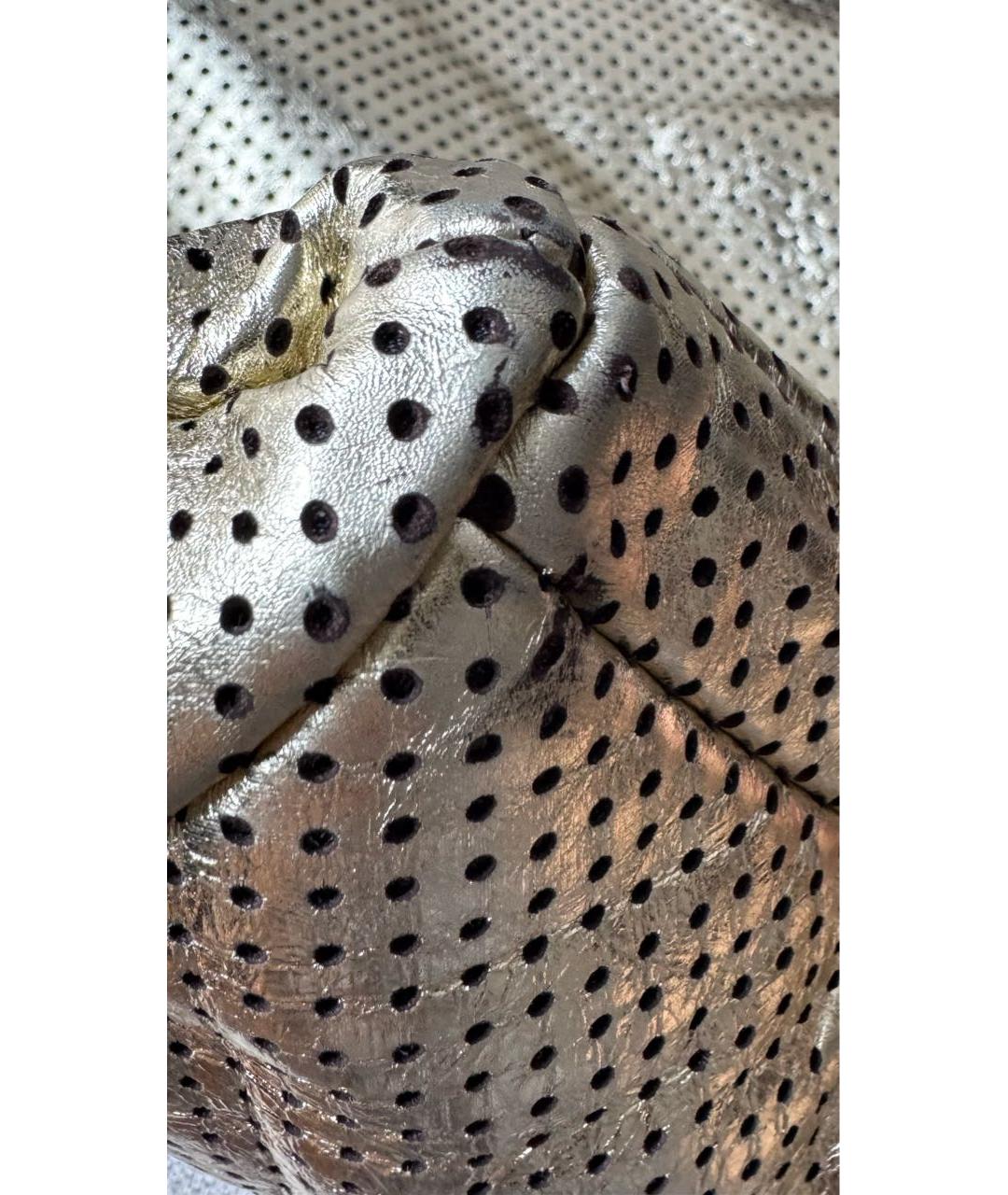 CHANEL Золотая кожаная сумка тоут, фото 5