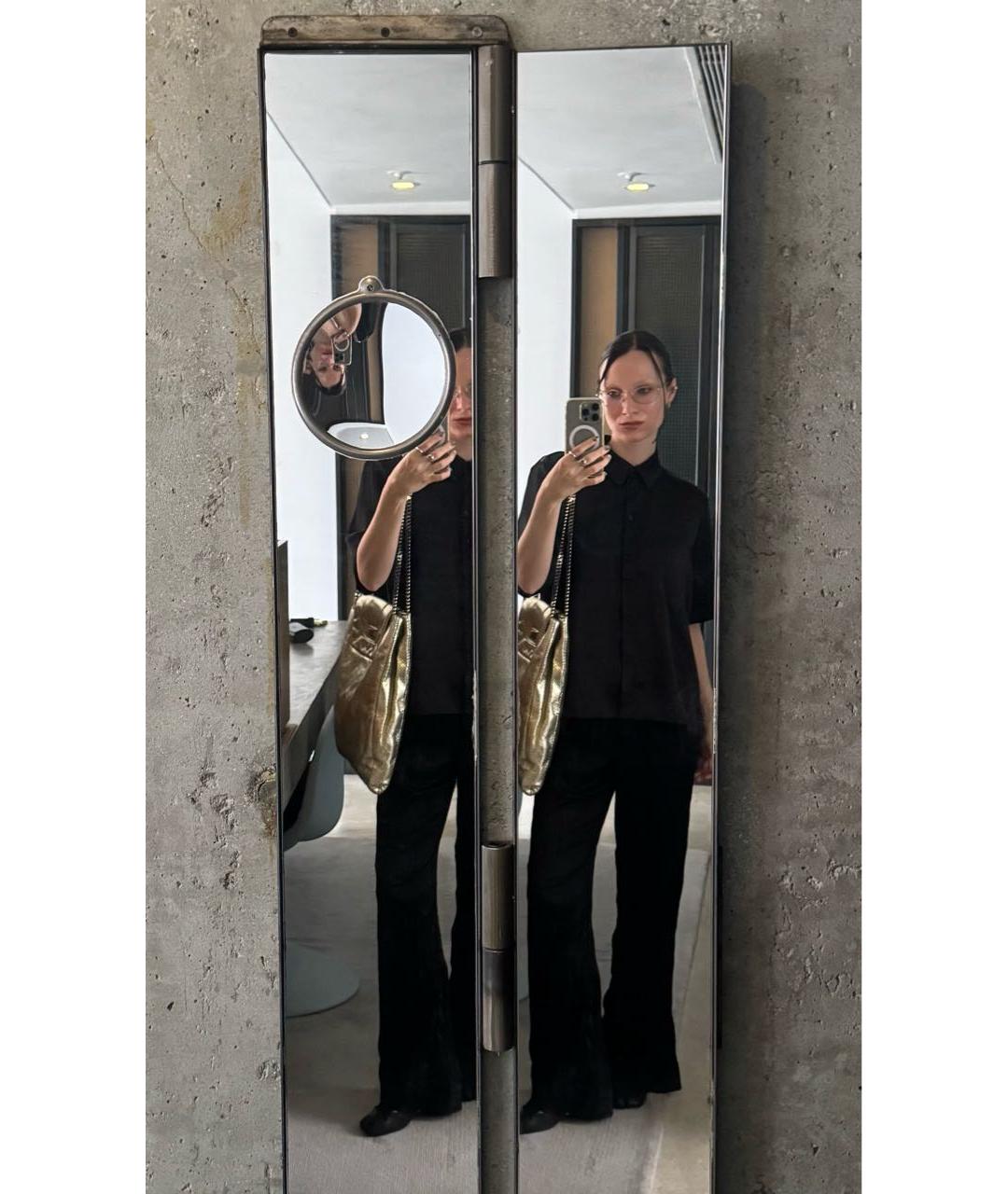 CHANEL Золотая кожаная сумка тоут, фото 8