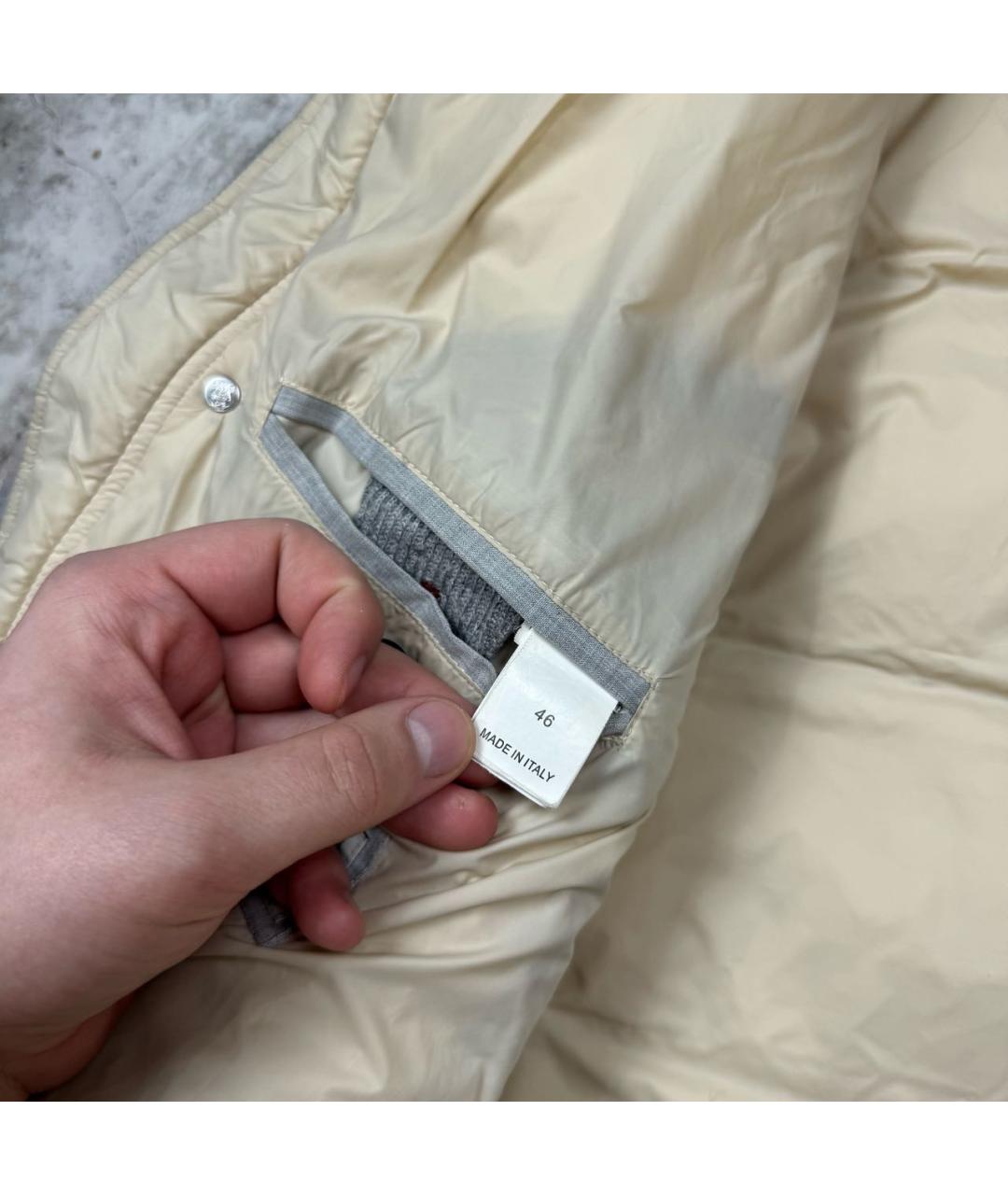 BRUNELLO CUCINELLI Антрацитовый кашемировый пуховик, фото 6