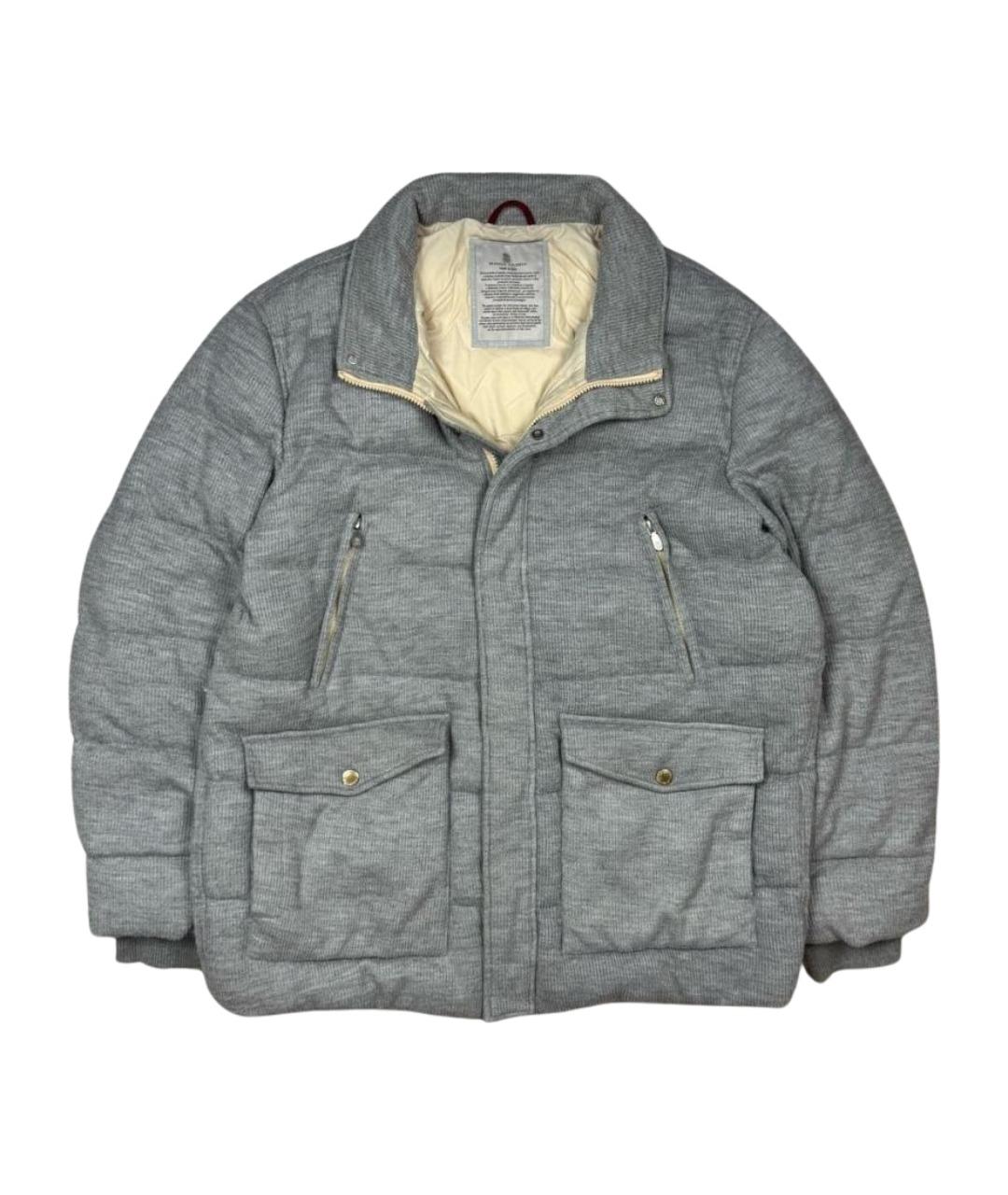 BRUNELLO CUCINELLI Антрацитовый кашемировый пуховик, фото 1