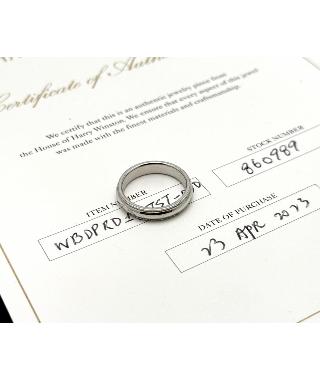 Harry Winston Серебряное платиновое кольцо, фото 3