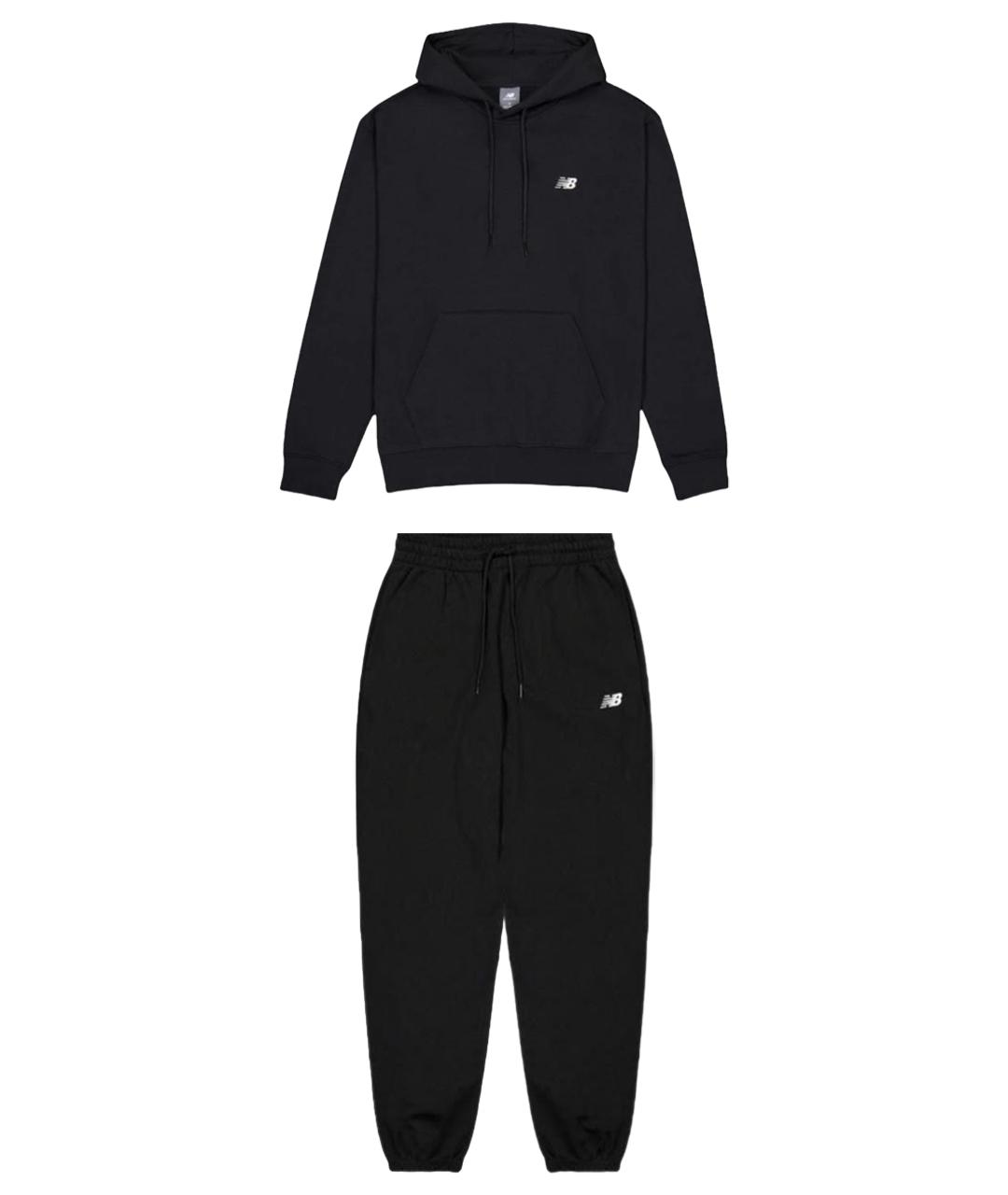 NEW BALANCE Черный хлопко-эластановый спортивный костюм, фото 1