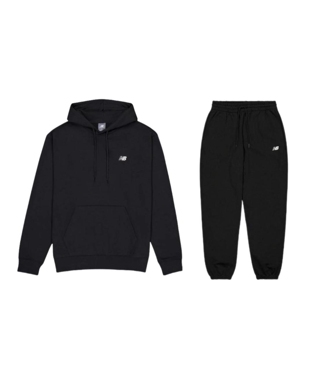 NEW BALANCE Черный хлопко-эластановый спортивный костюм, фото 9