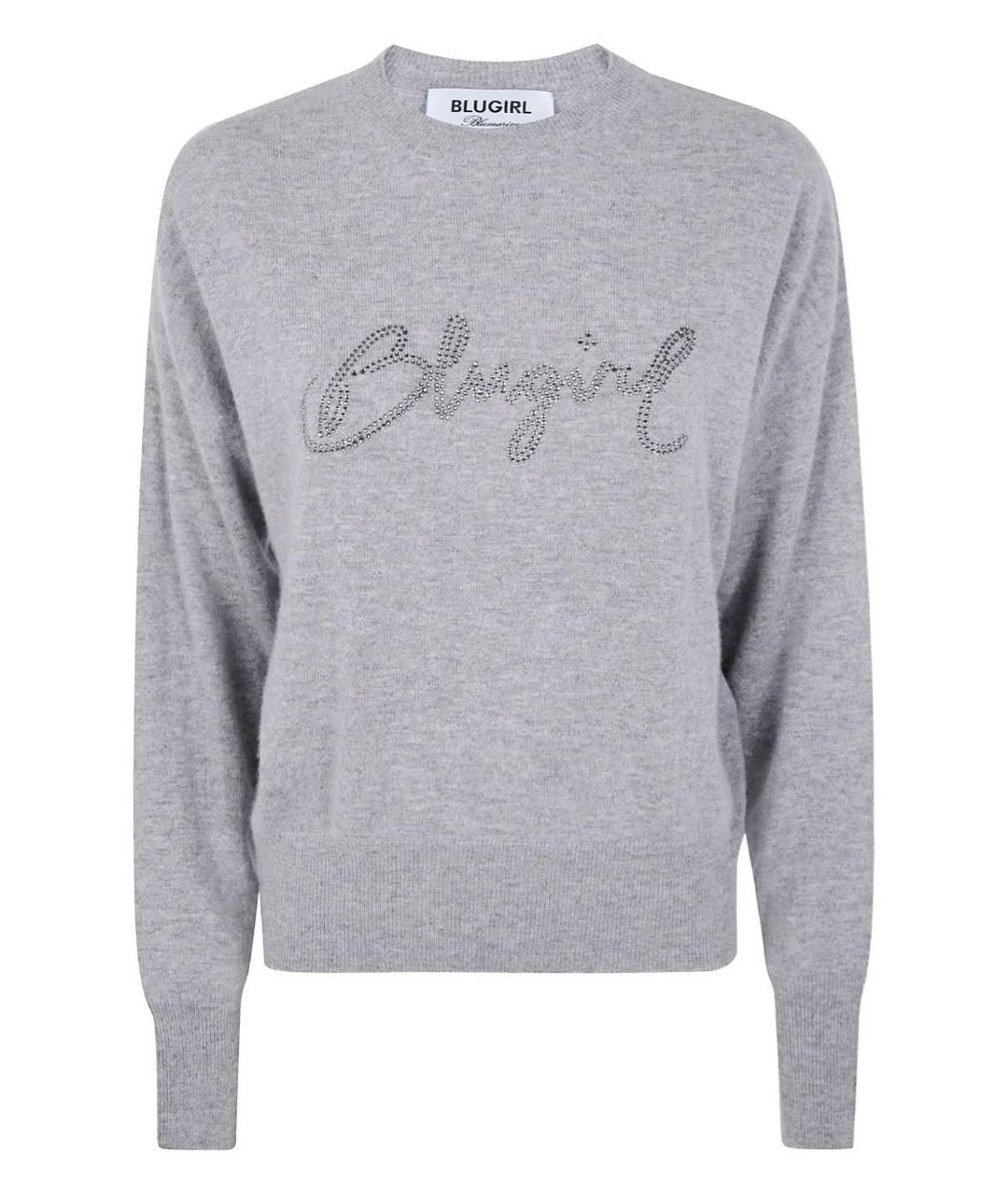 BLUGIRL Серый хлопковый джемпер / свитер, фото 6