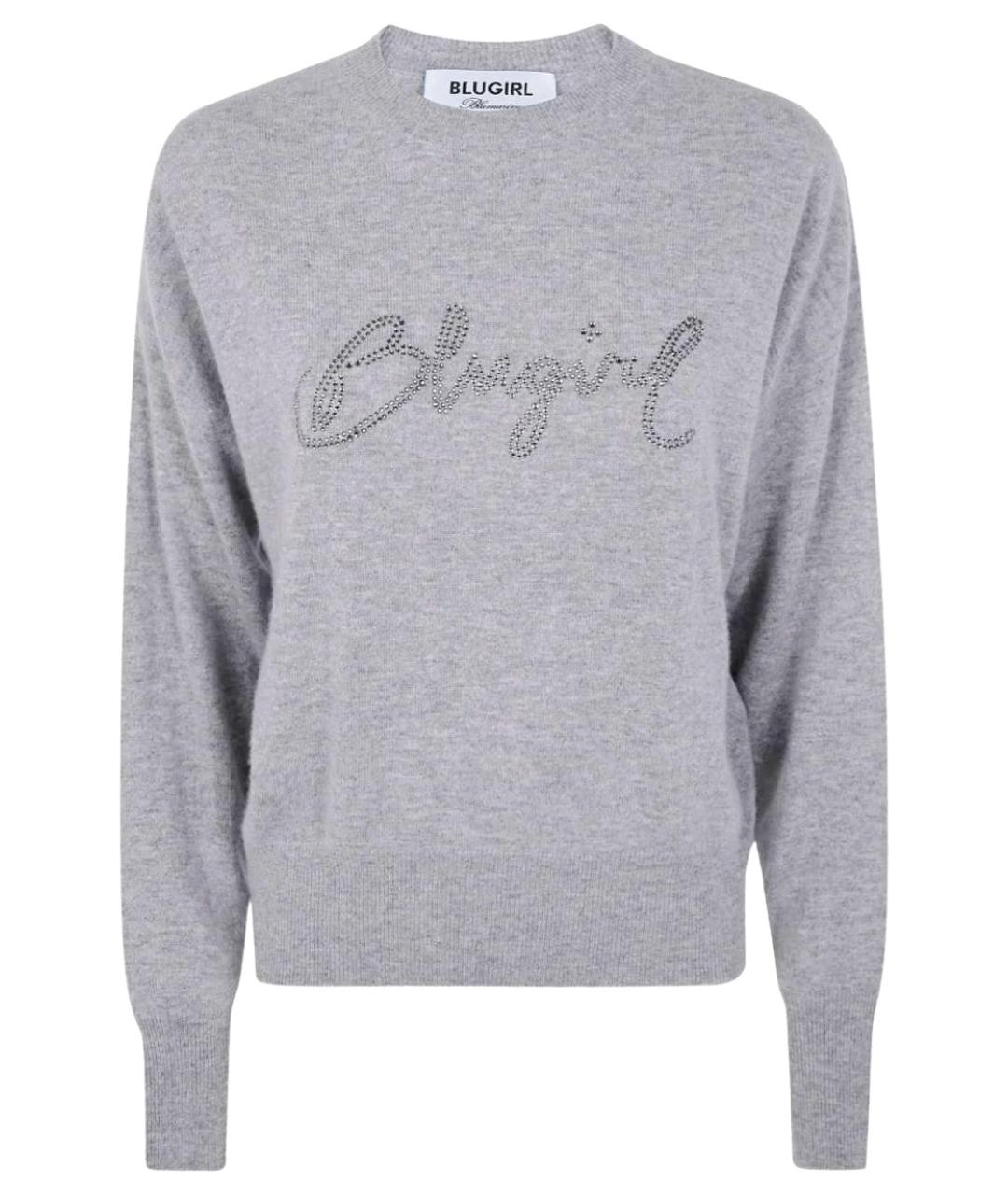 BLUGIRL Серый хлопковый джемпер / свитер, фото 1