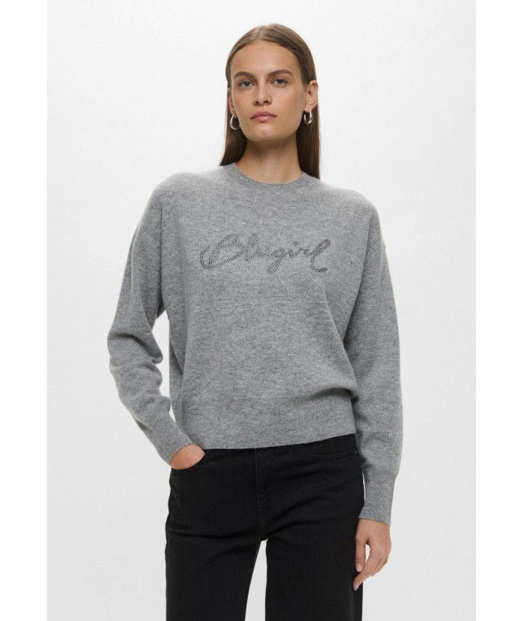 BLUGIRL Серый хлопковый джемпер / свитер, фото 5