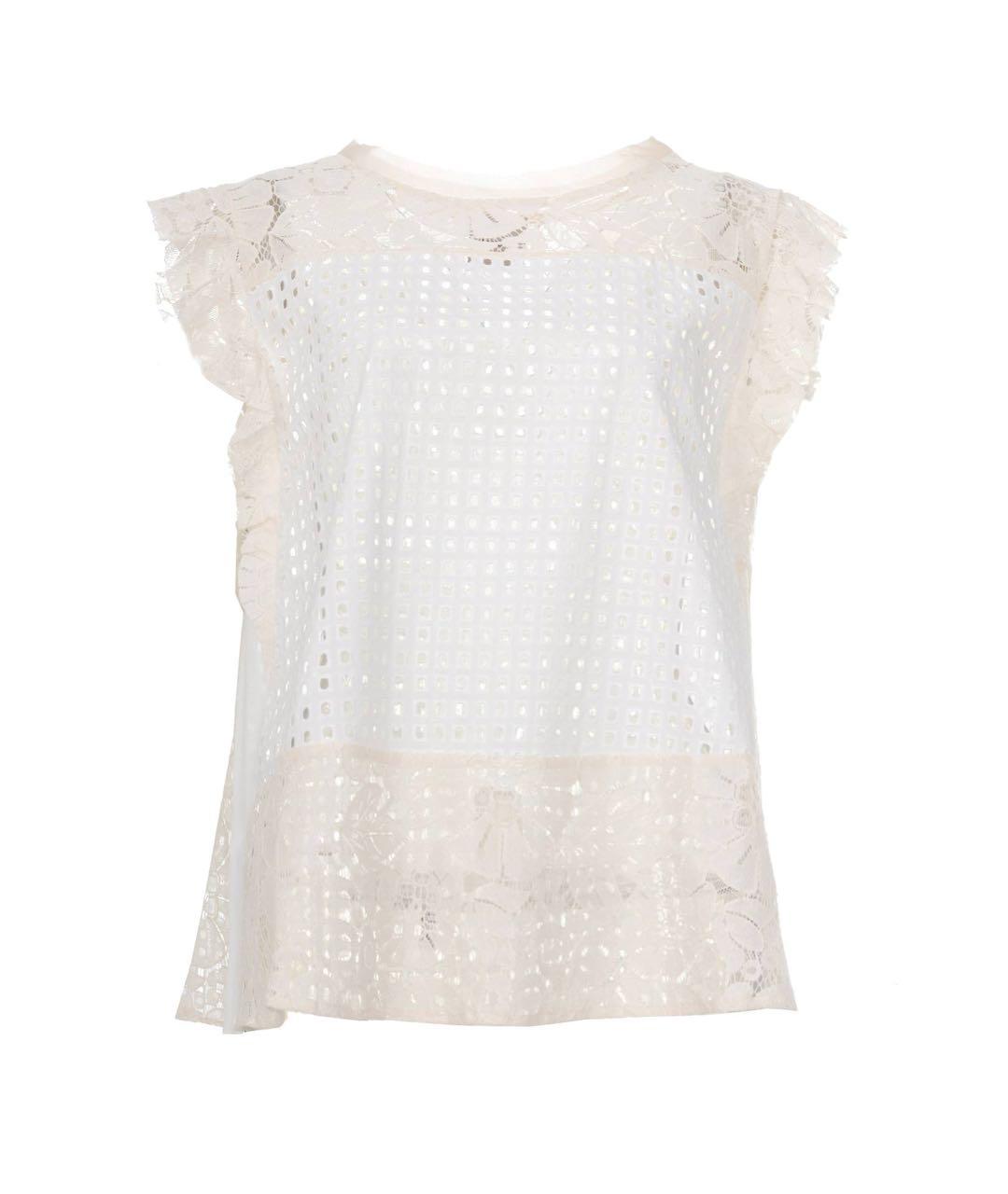 NUDE Белая хлопковая блузы, фото 9